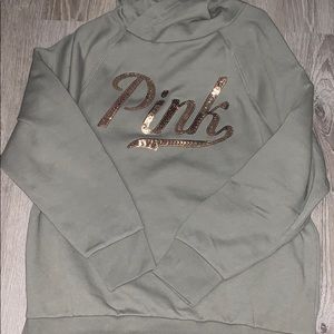 Olive Green Sequin Sweatshirt